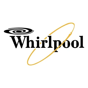 Reparación de refrigeradores Whirlpool; logo de la marca en negro con amarillo